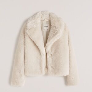 Abercrombie & Fitch Faux Fur Cropped Coat